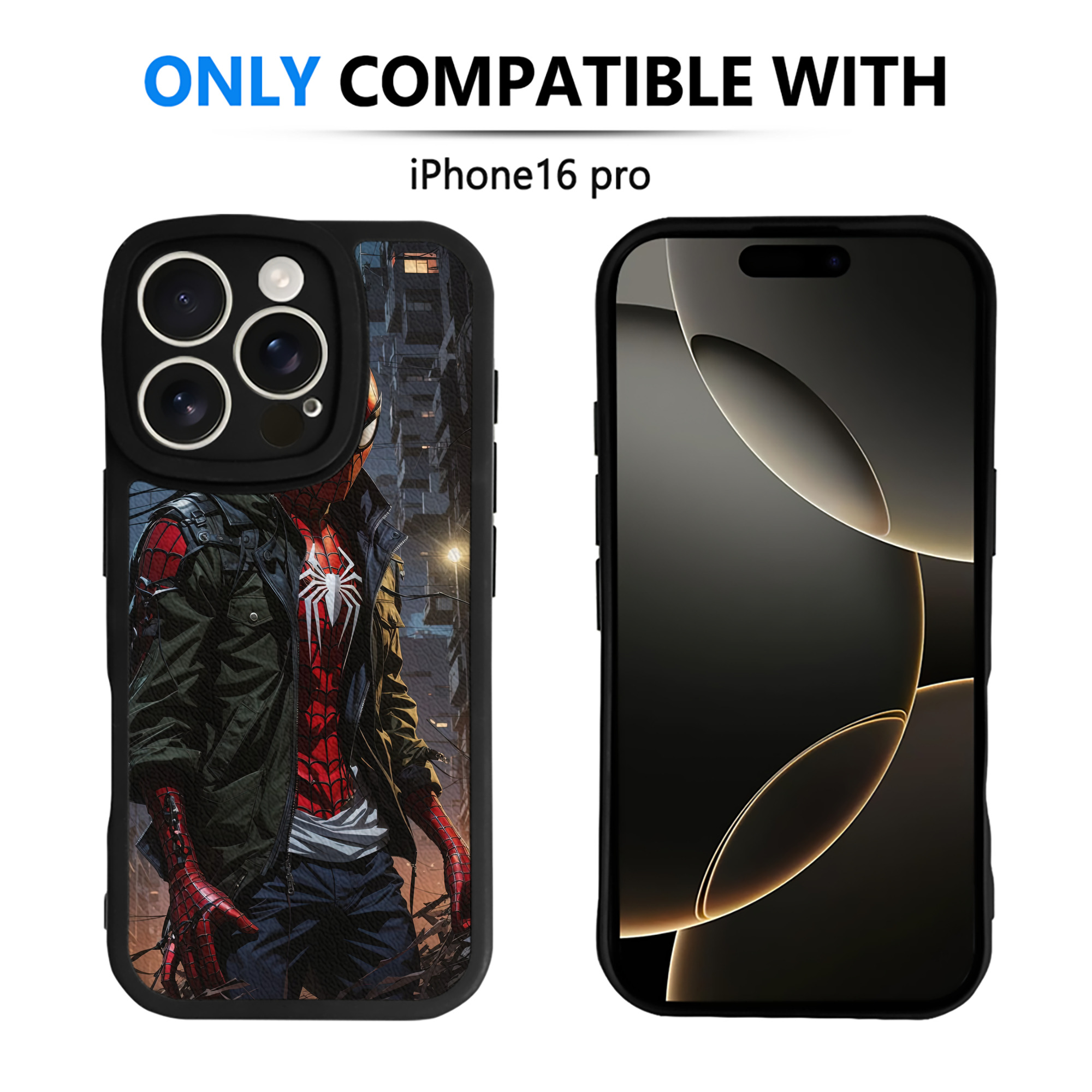 Spider Man スパイダーマン 【iPhone 16シリーズ対応】シリコンスマホケース（レザー調） 材質：シリコン